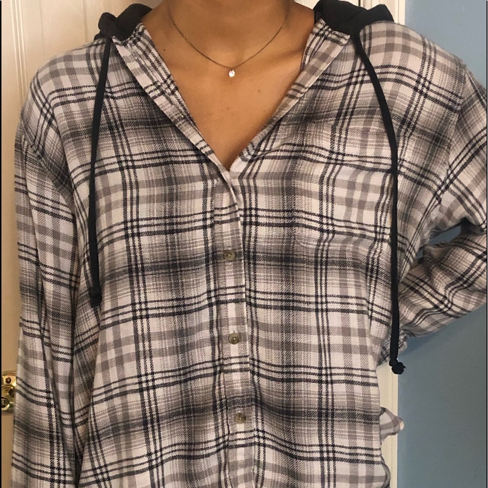 American Eagle Flannel with Hood